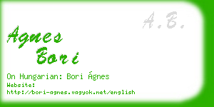 agnes bori business card