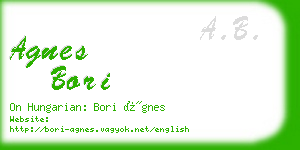 agnes bori business card